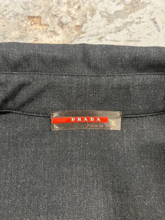 2000s Prada Black Heavy Shirt (M/L) cDrKDny 8