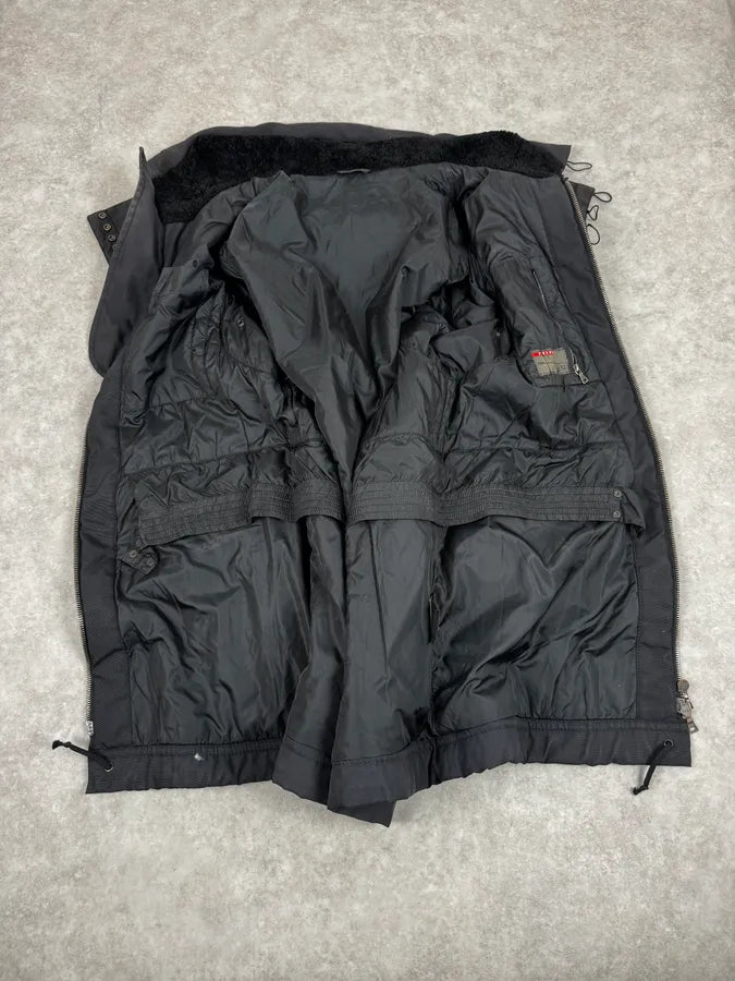 2000s Prada Black Hooded Parka Ski Jacket vxzDJVa 6