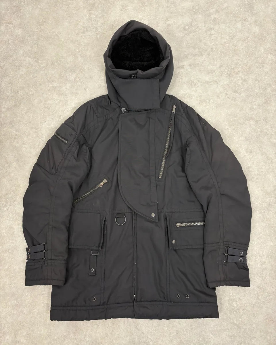 2000s Prada Black Hooded Parka Ski Jacket KpswOcI 0