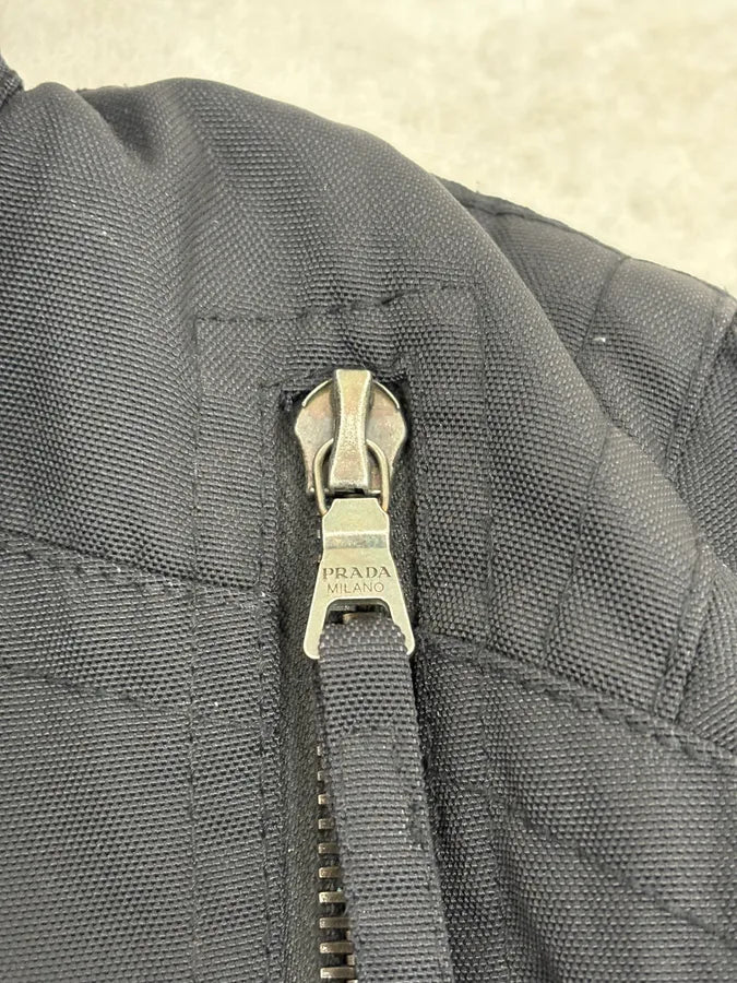 2000s Prada Black Hooded Parka Ski Jacket KpswOcI 11