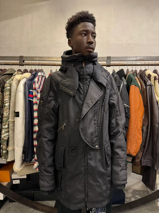 2000s Prada Black Hooded Parka Ski Jacket PTtaVwc 1