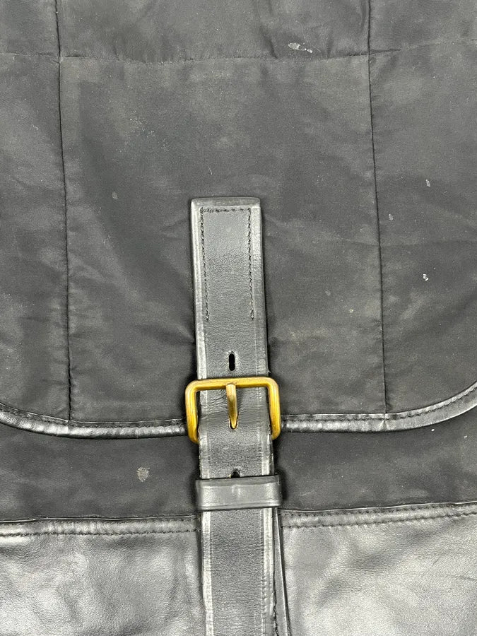2000s Prada Black Hybrid Nylon Leather Shoulder Bag JKEFAkQ 12