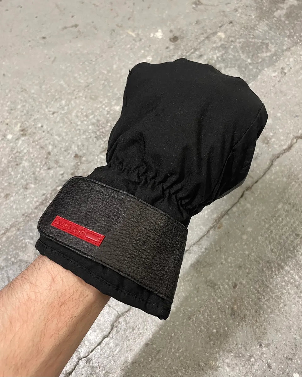 2000s Prada Black Hybrid Tactical Gloves lwqWpxL 0