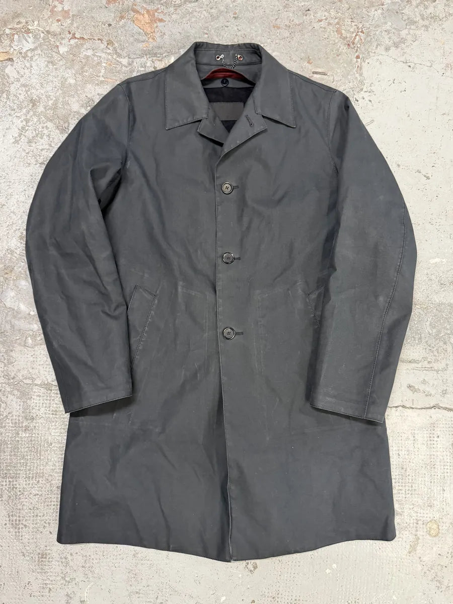 2000s Prada Black Imperial Premium Light Long Trench Jacket AUrMAIH 0