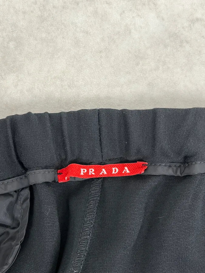 AW2007 Prada Black Cozy Joggers Pants QSYkhUK 10
