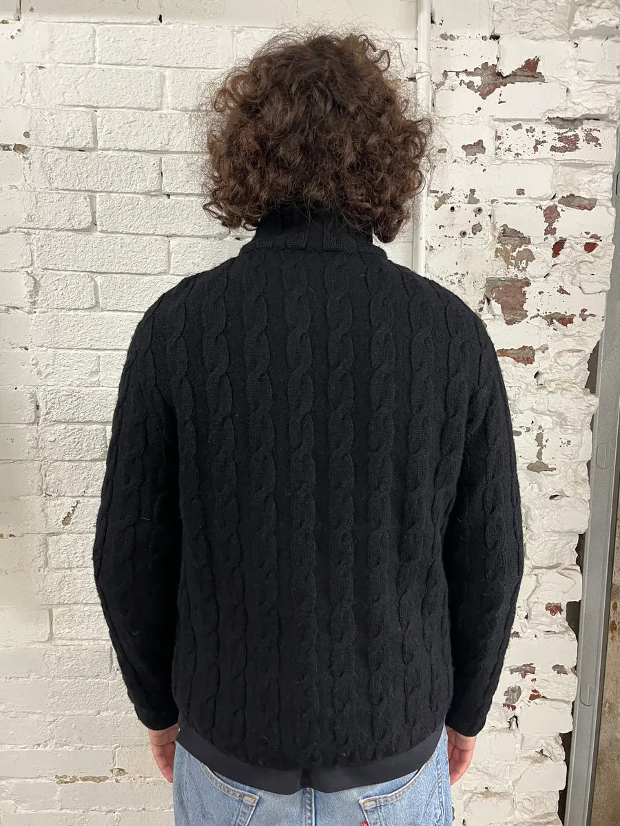 2000s Prada Black Knit Wool Jacket KEwMHRl 2