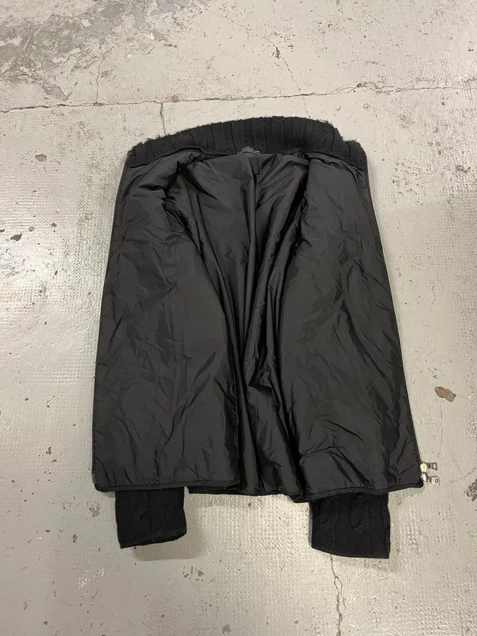 2000s Prada Black Knit Wool Jacket KEwMHRl 7