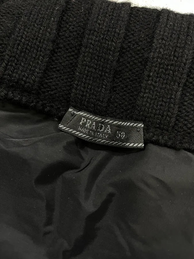 2000s Prada Black Knit Wool Jacket KEwMHRl 8