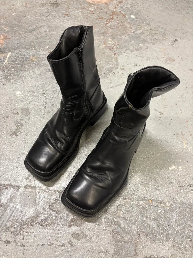 2000s Prada Black Leather Ankle Boots – Dolce Vita Hub