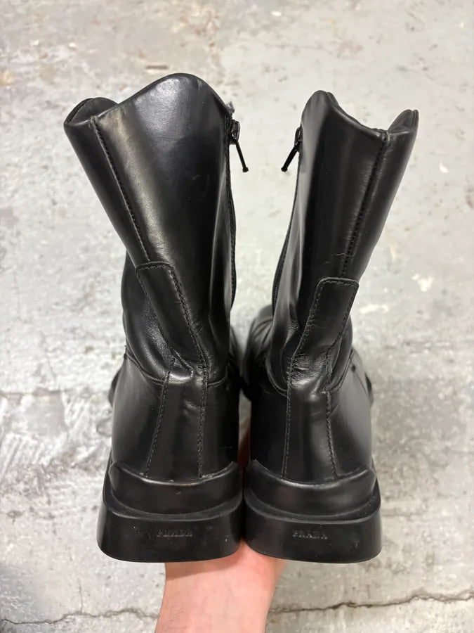 2000s Prada Black Leather Ankle Boots – Dolce Vita Hub