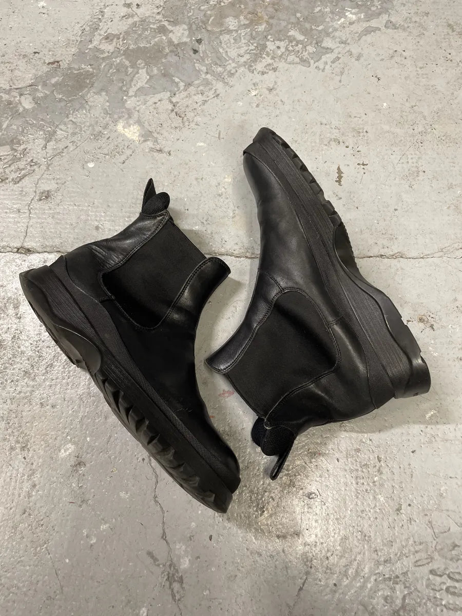 2000s Prada Black Leather Ankle Boots (44.5eu/us10.5) rMTKZDp 8