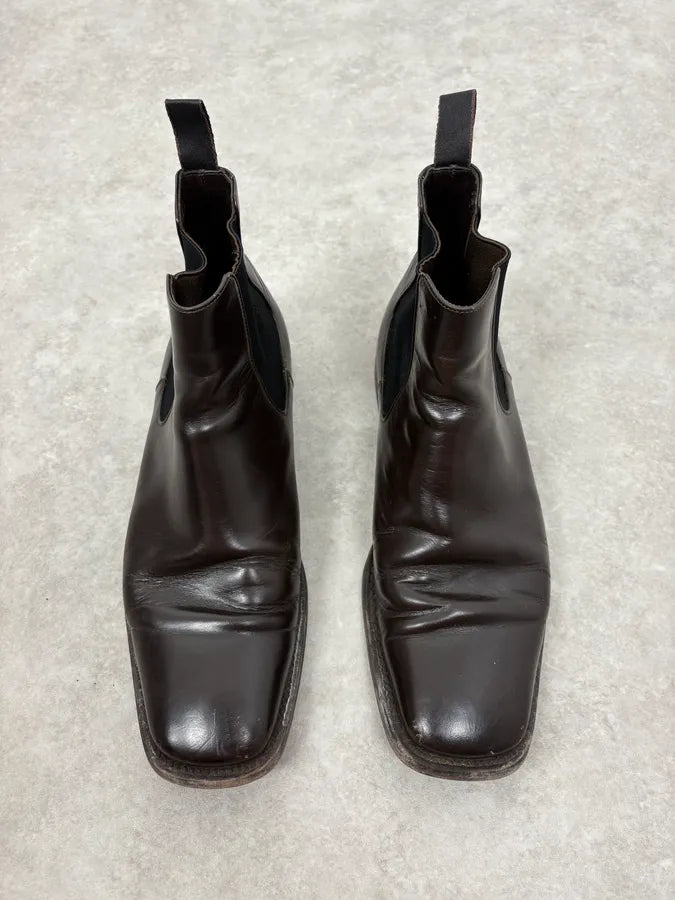 2000s Prada Black Leather Ankle Boots qqVsSSJ 1