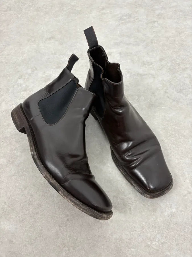 2000s Prada Brown Leather Ankle Boots qqVsSSJ 4