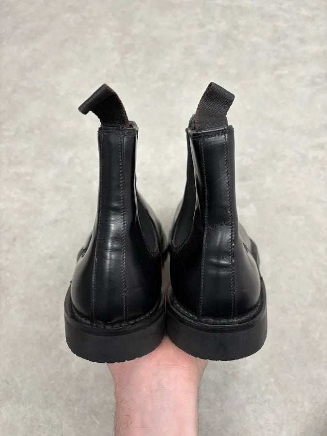 2000s Prada Black Leather Ankle Boots kkQiCtw 6