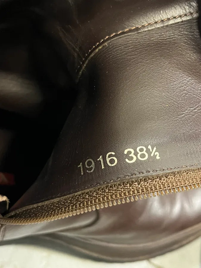 2000s Prada Dark Brown Leather Ankle Boots twWaBhM 8