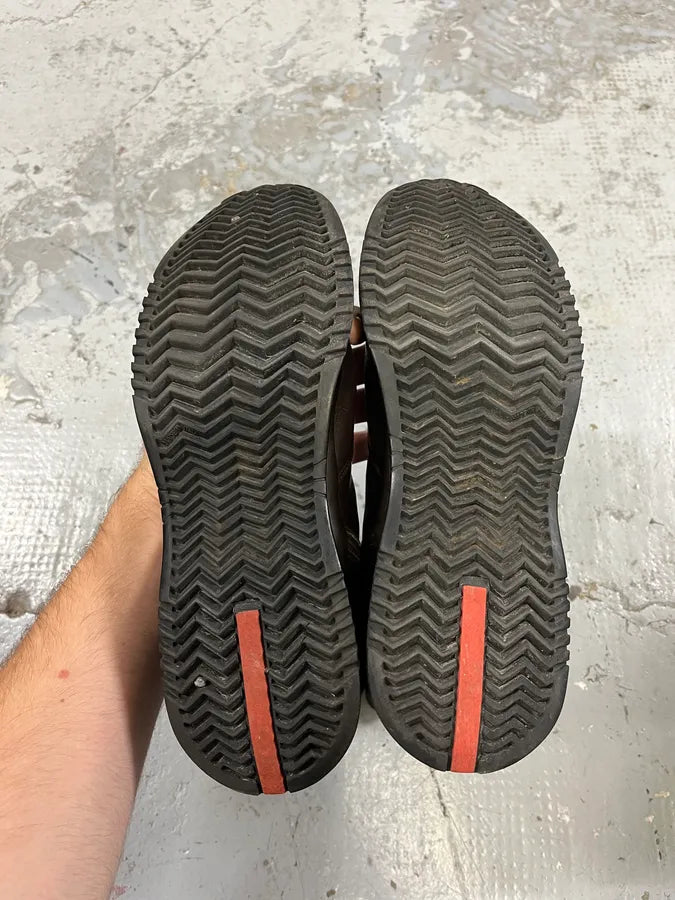 2000s Prada Dark Brown Leather Ankle Boots twWaBhM 6