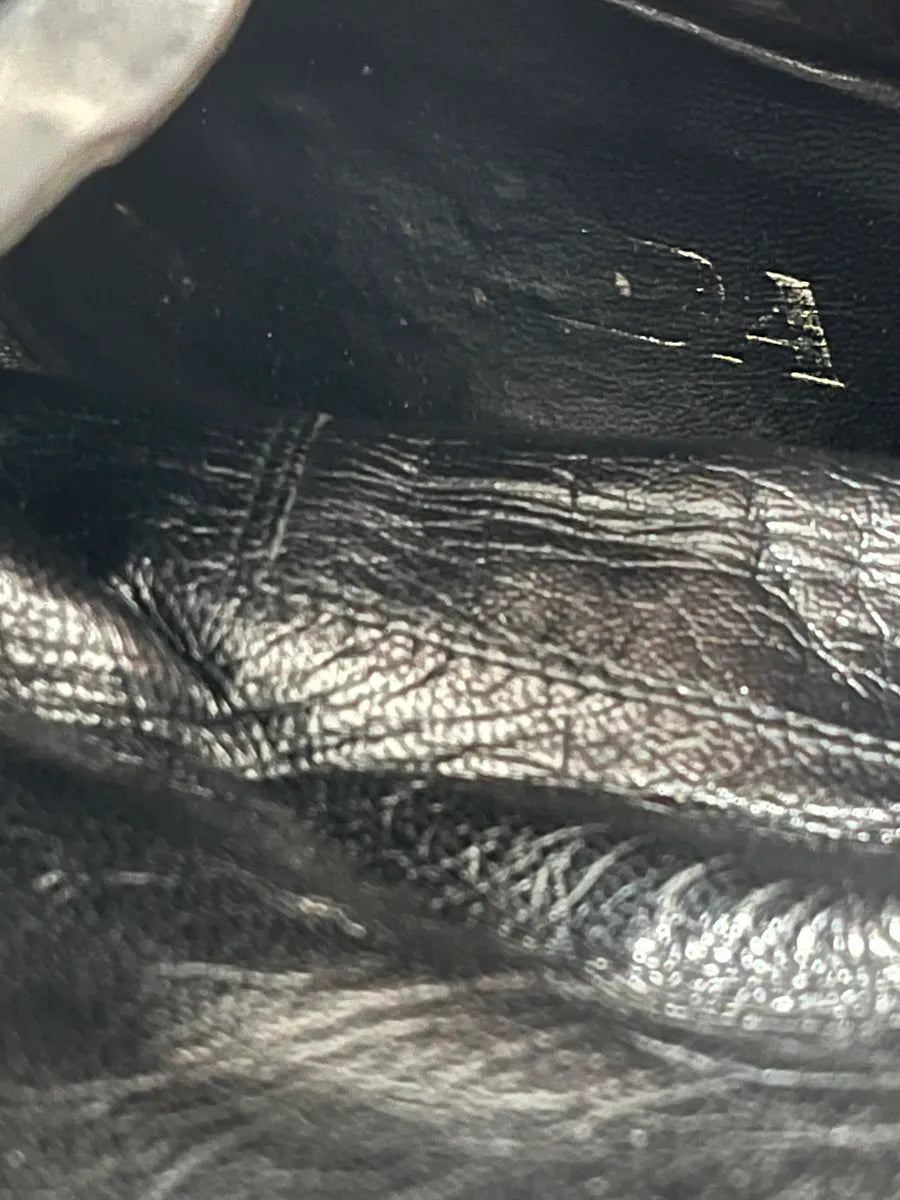 2000s Prada Black Leather Ankle Boots WzuPnjR 9