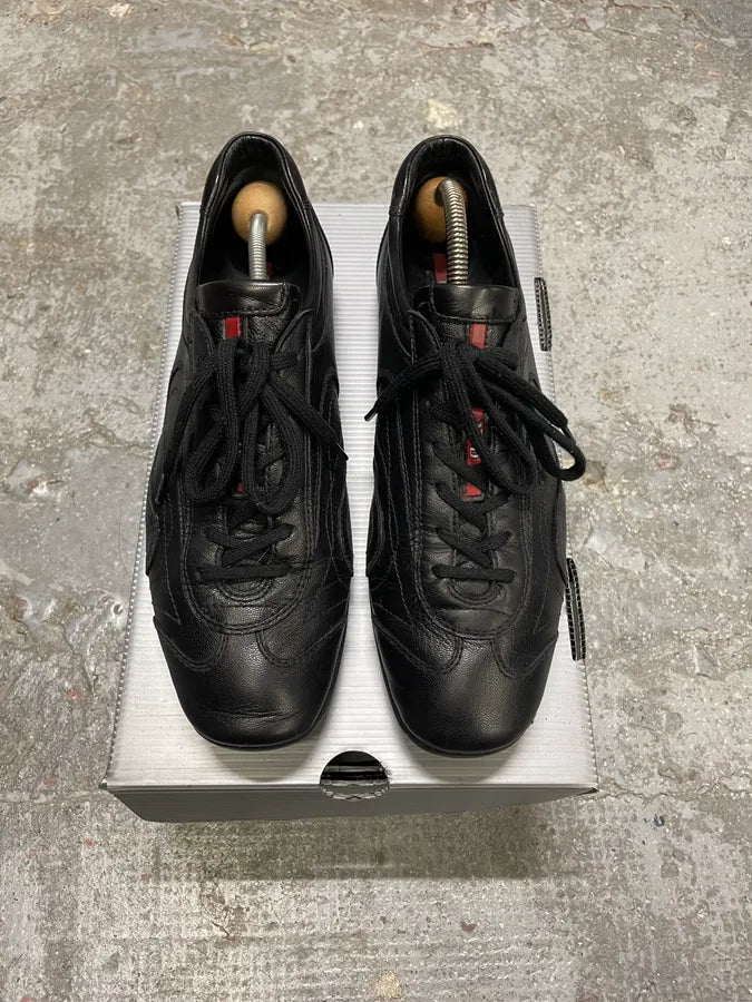 2000s Prada Black Leather Army Low Sneakers (40eu/us7) oKoZopA 1