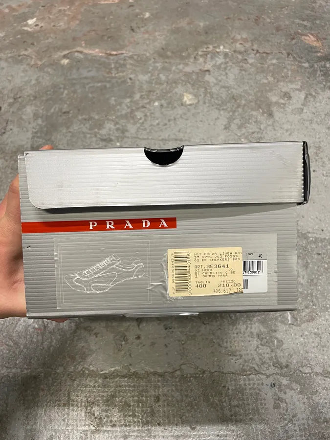 2000s Prada Black Leather Army Low Sneakers (40eu/us7) oKoZopA 11