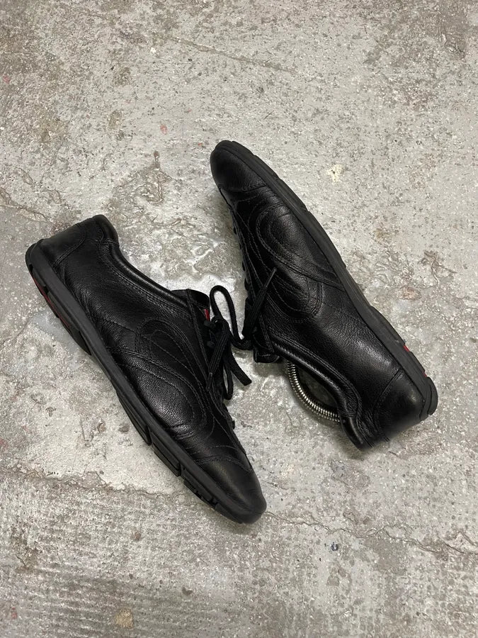 2000s Prada Black Leather Army Low Sneakers (40eu/us7) oKoZopA 5