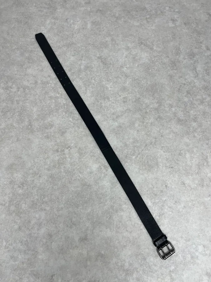 2000s Prada Black Leather Belt YcPxBLm 6