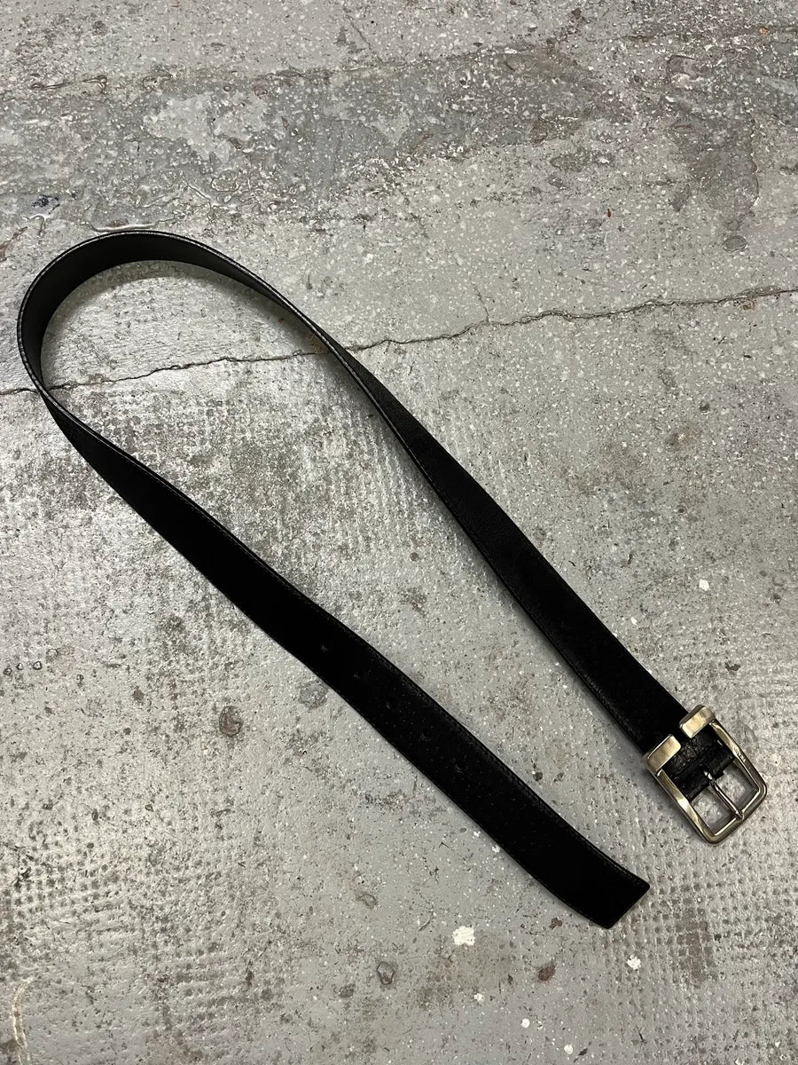 2000s Prada Black Leather Belt (OS) yxhfJIo 2