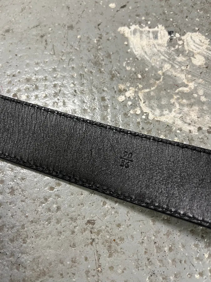 2000s Prada Black Leather Belt (OS) yxhfJIo 9