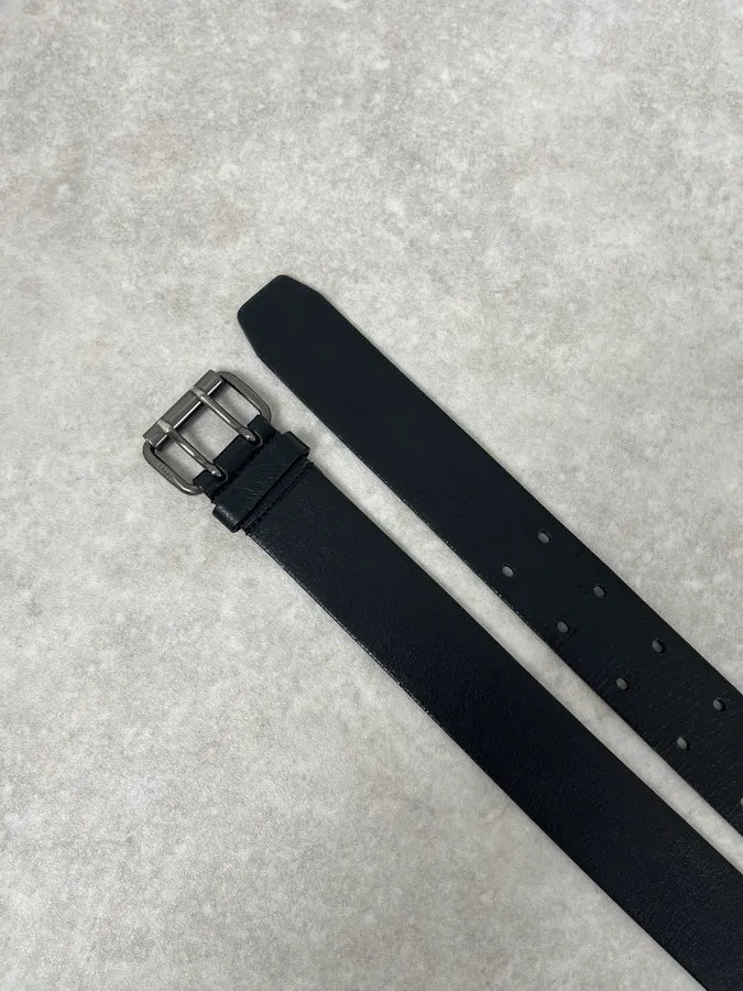 2000s Prada Black Leather Belt YcPxBLm 4