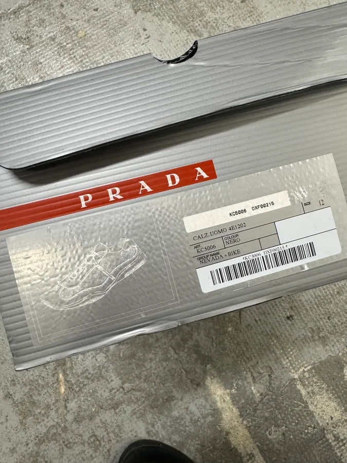 2000s Prada Black Leather Boat Loafers (46eu/us12) schabfo 10