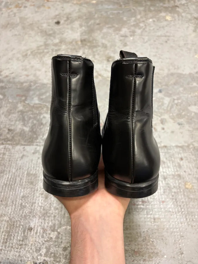2000s Prada Black Leather Boots MGNgBDA 6