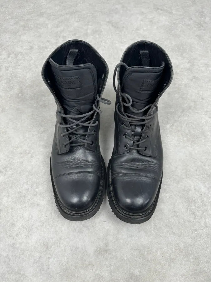 2000s Prada Black Leather Boots XFKAqCf 1