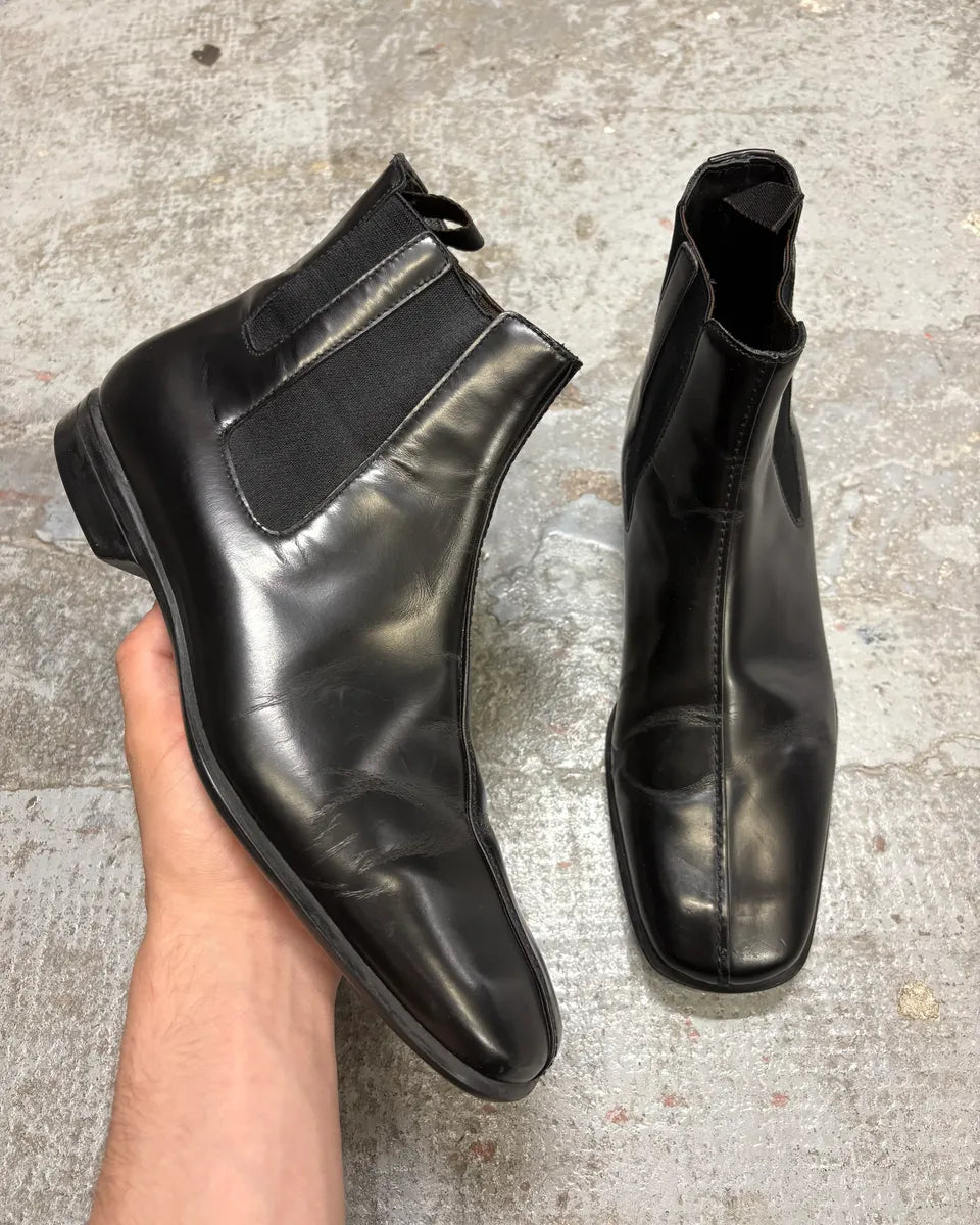 2000s Prada Black Leather Boots MGNgBDA 0
