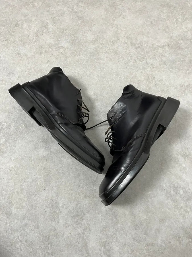 2000s Prada Black Leather  Boots JNFUREN 6