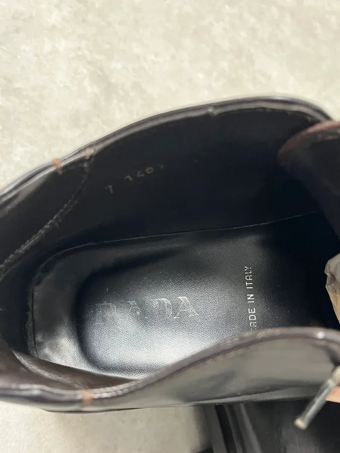 2000s Prada Black Leather  Boots JNFUREN 7