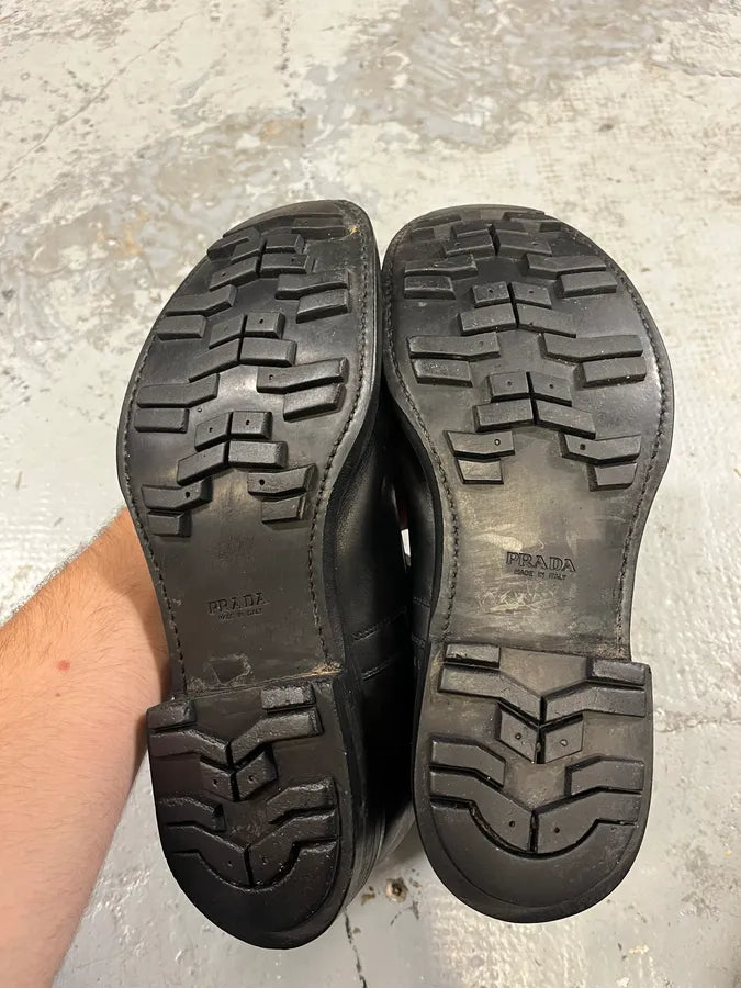 2000s Prada Black Leather Boots VwlPVSP 5