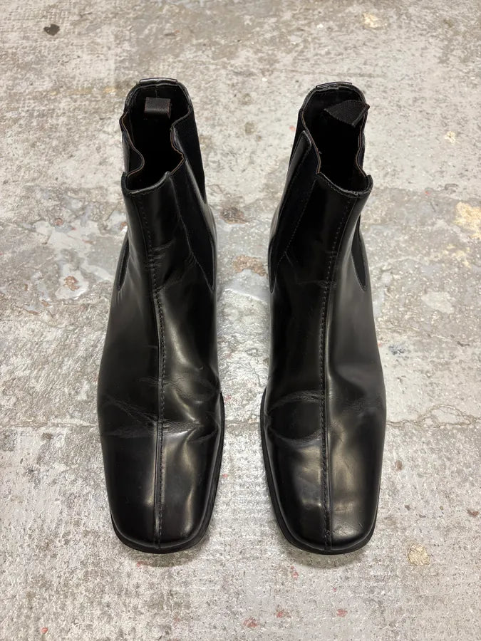 2000s Prada Black Leather Boots MGNgBDA 1