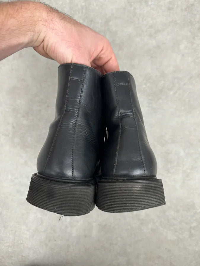 2000s Prada Black Leather Boots XFKAqCf 5