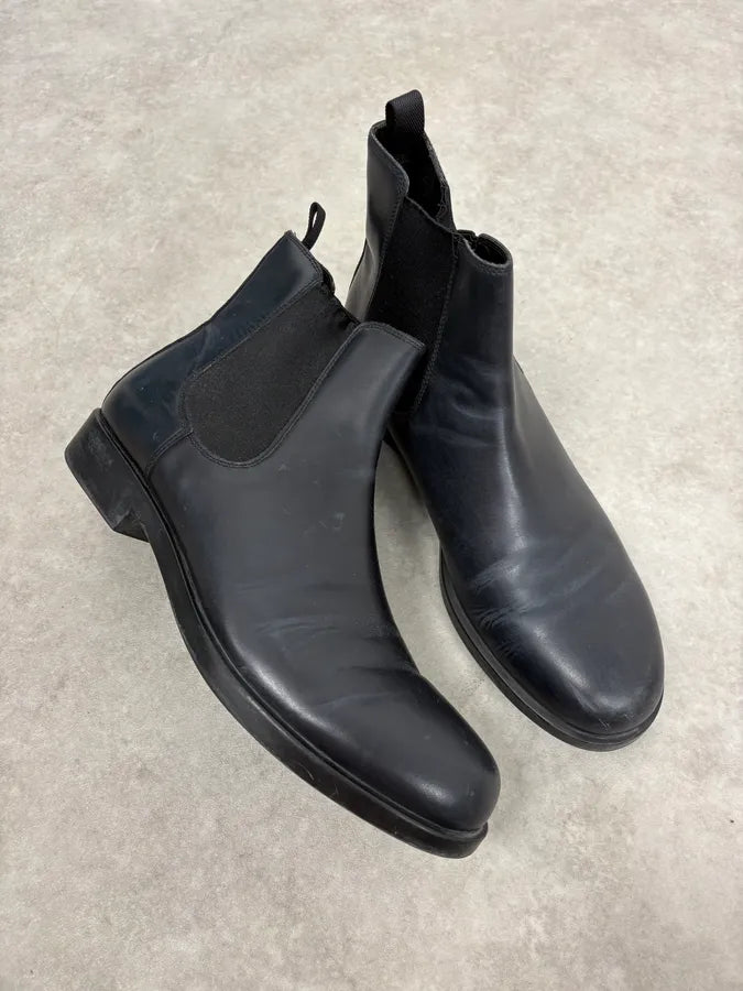 2000s Prada Black Leather Chelsea Boots XYvApgp 6