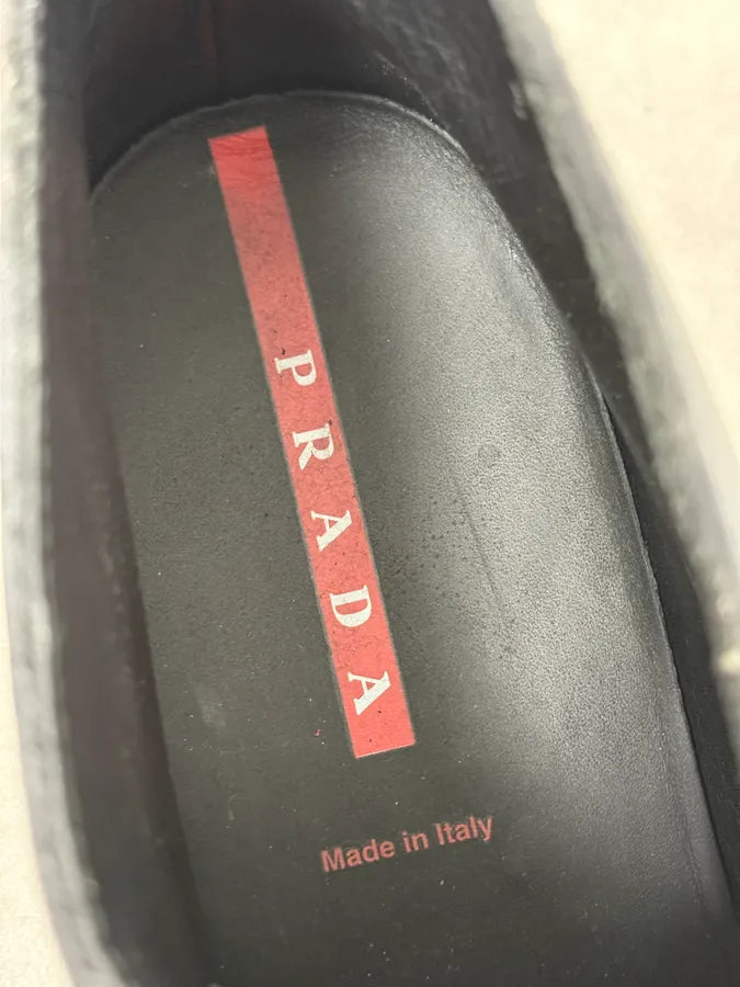 2000s Prada Black Leather Derby Shoes SkfHgRt 11