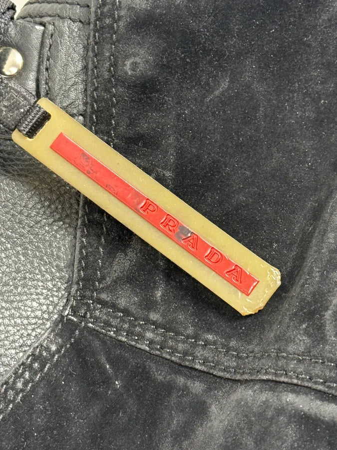 2000s Prada Black Leather Handle Bag wmLFhLQ 8