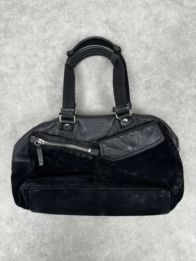 2000s Prada Black Leather Handle Bag wmLFhLQ 0