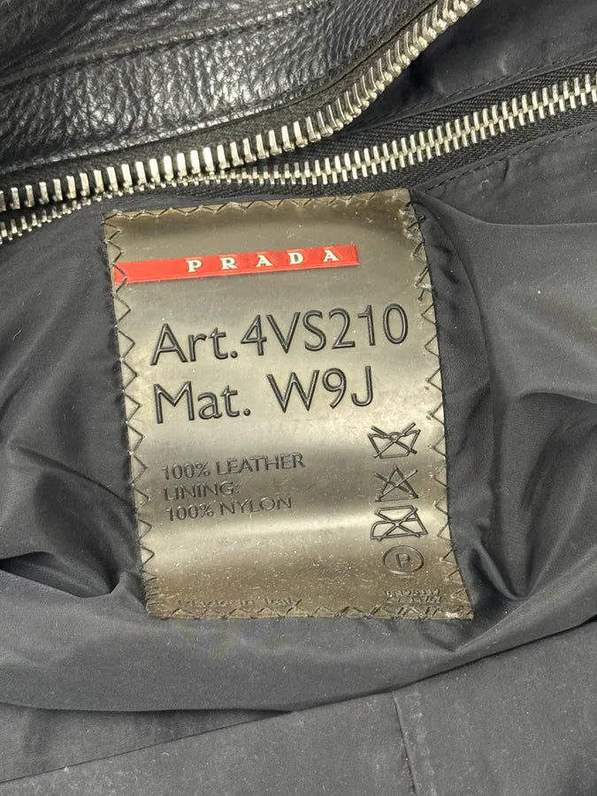 2000s Prada Black Leather Handle Bag wmLFhLQ 9