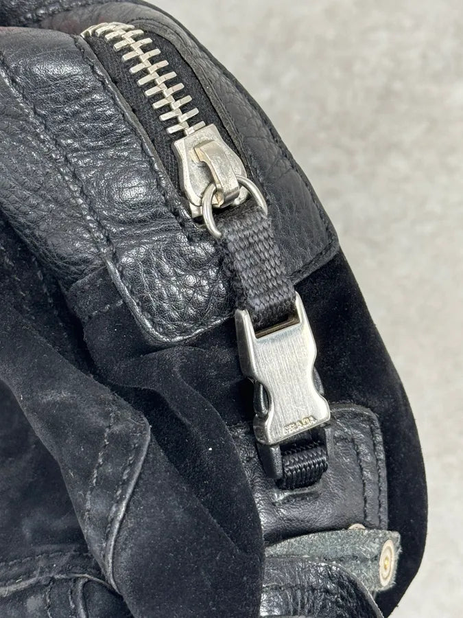 2000s Prada Black Leather Handle Bag wmLFhLQ 5
