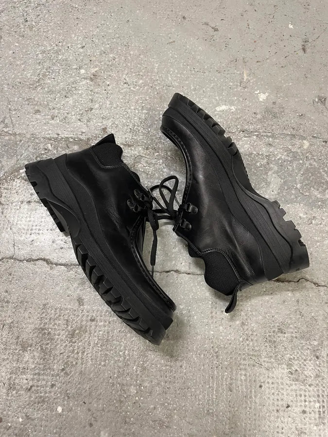2000s Prada Black Leather Hiking Loafers (40.5eu/us7.5) rVFGxLJ 5