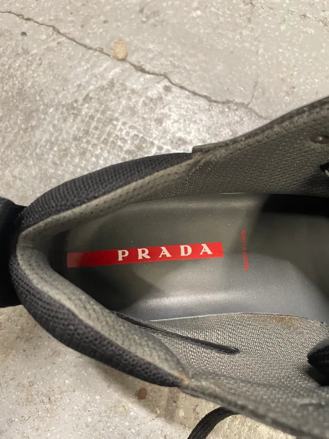 2000s Prada Black Leather Hiking Loafers (40.5eu/us7.5) rVFGxLJ 8