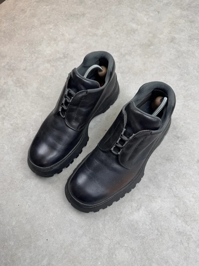 AW1999 Prada Black Leather Lace-up Vibram Boots XMIPqnh 3