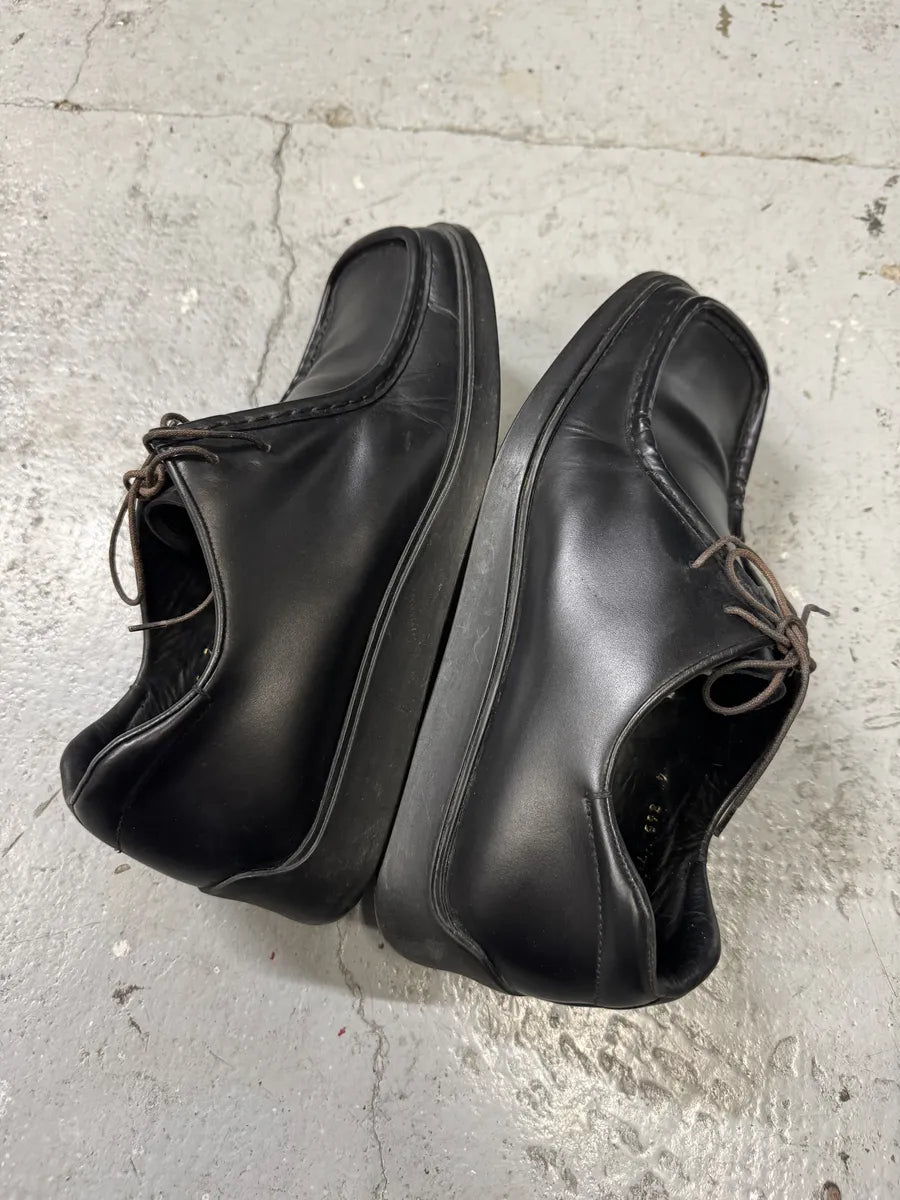 2000s Prada Black Leather Loafers (41eu/us8) HZcVSfv 2