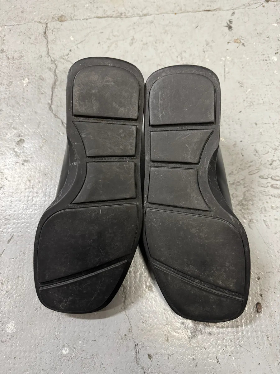 2000s Prada Black Leather Loafers (41eu/us8) HZcVSfv 5