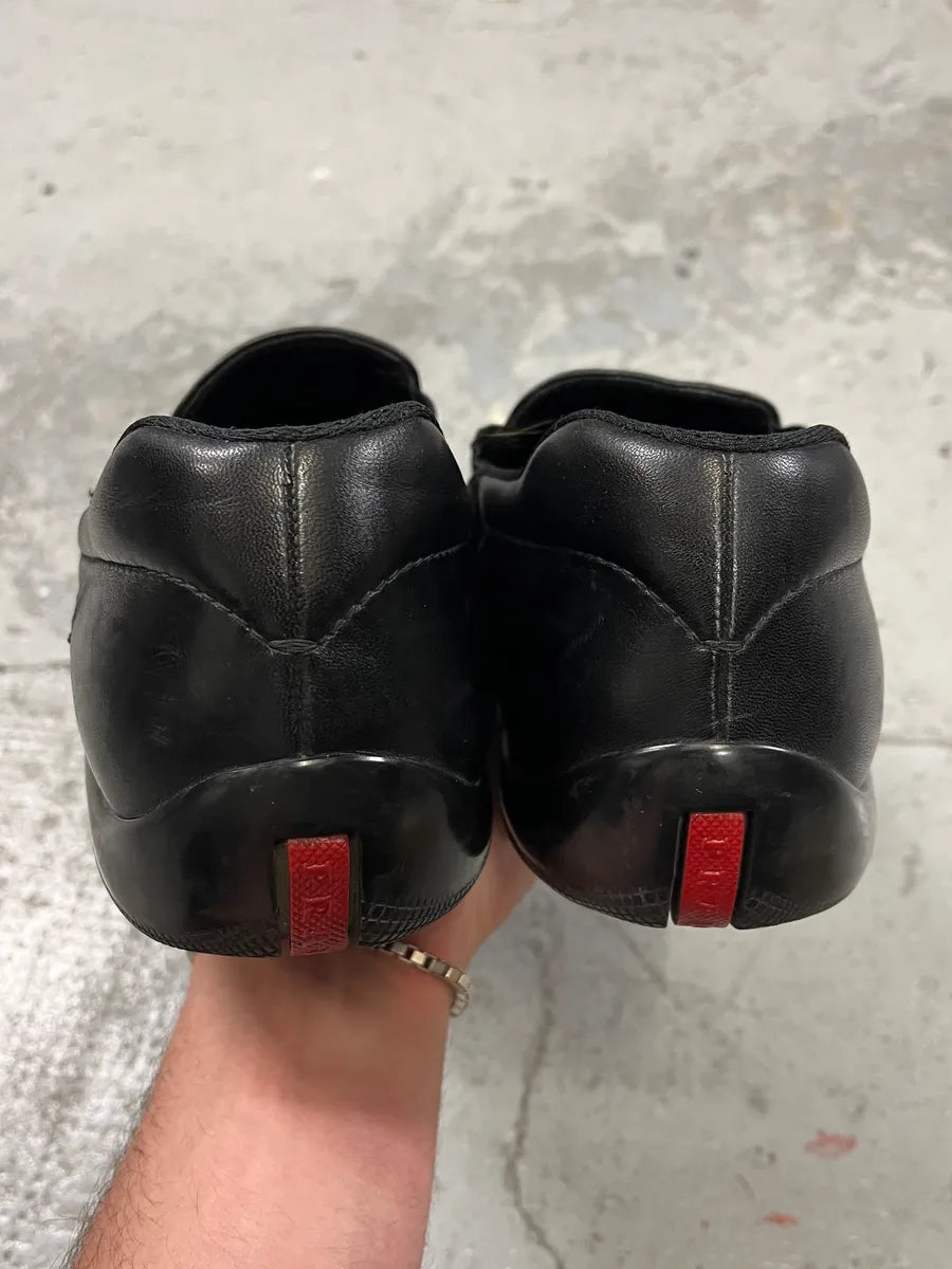 2000s Prada Black Leather Loafers (42.5eu/us9) rjOTRXW 5