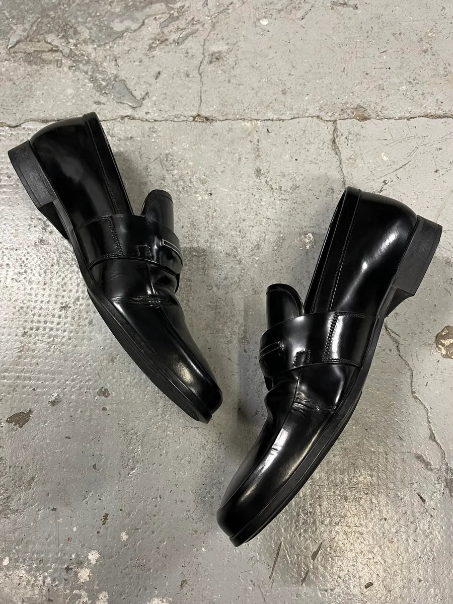2000s Prada Black Leather Loafers (42eu/us8.5) wwqkElj 2